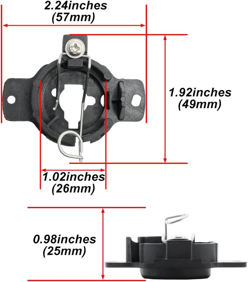 Mingrui test 2Pcs H1 HID Headlight Bulb Holder Retainers Adapter for Ni.ssan Skyline GT-R R32 240SX Silvia S13 Cefiro A31 JDM Spec H1 HID Headlight Bulb Holder Retainers Socket Clip - Image 4